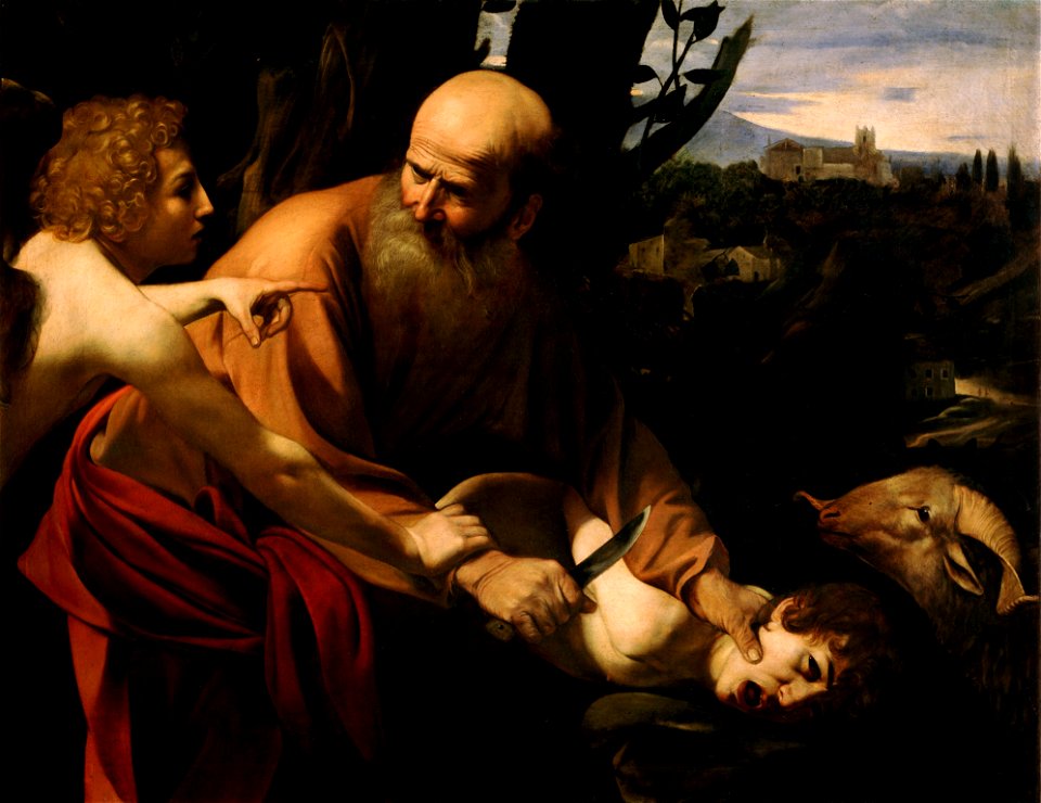 Sacrifice of Isaac-Caravaggio (Uffizi)