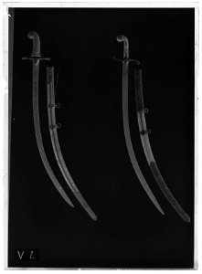 Sabel, shamshir - Osmanska riket, fästet mogul-arbete, Indien - Livrustkammaren - 69295-negative