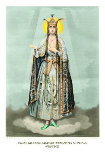 Sabinin. St.Ketevan the Martyr (hand-coloured)