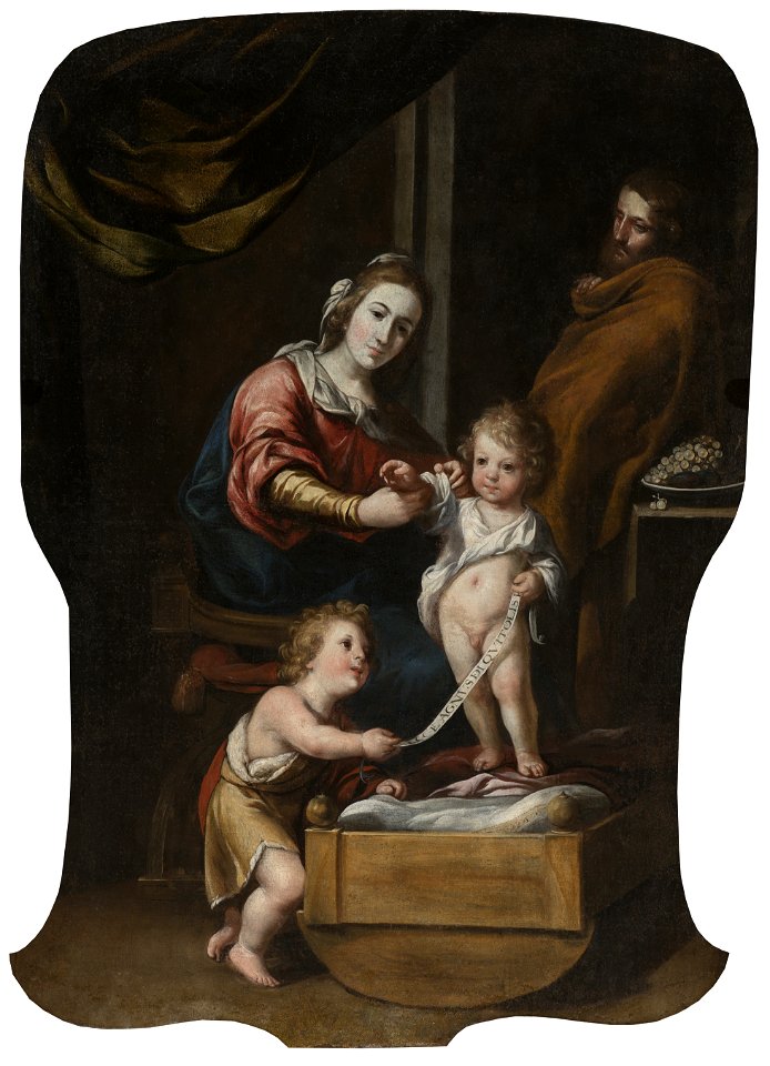 Sagrada Familia con San Juan Niño. Obra anónima del siglo XVIII. (Museo de Bellas Artes de Córdoba)