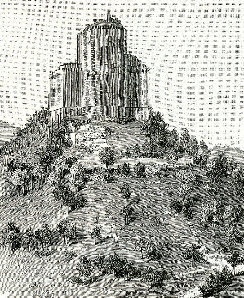 Sagliano di Crenna avanzi del castello di Oramala xilografia