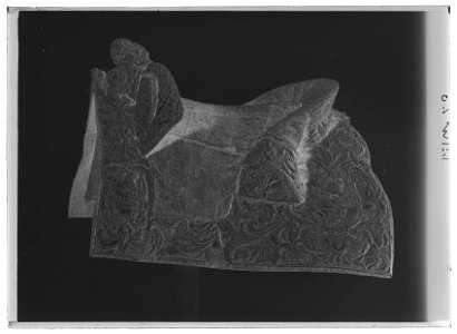 Sadel tillhörande den franska gåvan till Karl XI, ca 1670 - Livrustkammaren - 53128-negative