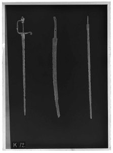 Sabelklinga (med tånge, defekt). Sydtyskland, 1400-talets slut - Livrustkammaren - 60704-negative