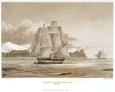 Sailing through young ice Septr 1824 RMG PU6103