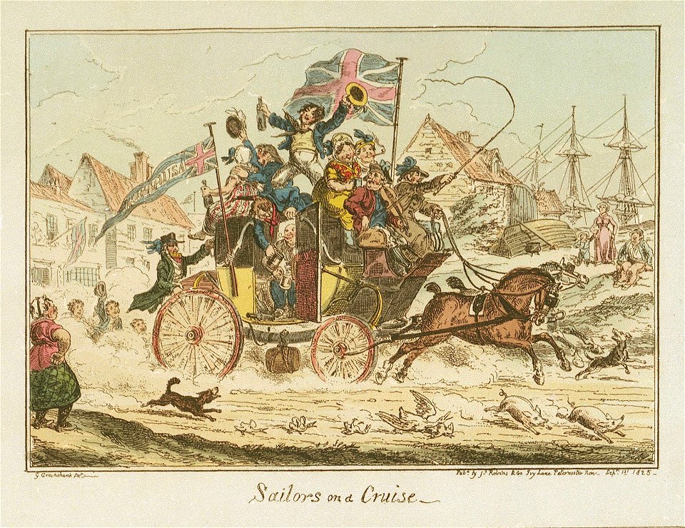 Sailors on a Cruise. (caricature) RMG PU4738