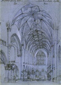 Saenredam - St. Bavo, Haarlem, Part of the Nave, 1635, Haarlem Municipal Archive