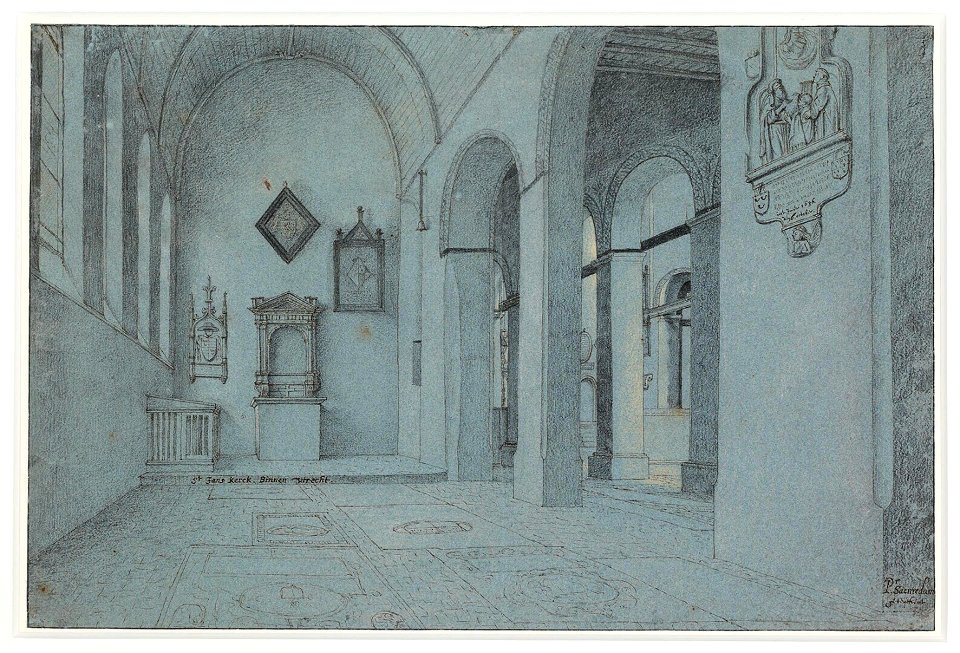 Saenredam - Interior of St John's Church in Utrecht, H 183 (PK)