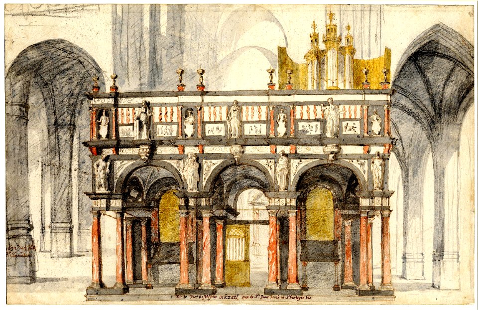 Saenredam - Rood screen in Sint-Janskerk at 's-Hertogenbosch, 1883,0714.102