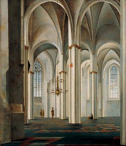 Pieter Jansz. Saenredam - Interior of the Buurkerk, Utrecht - Google Art Project. Free illustration for personal and commercial use.