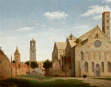 Pieter Jansz. Saenredam St. Mary's Square and St. Mary's Church at Utrecht 1663. Free illustration for personal and commercial use.
