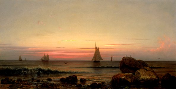 Sailing off the Coast by Martin Johnson Heade, 1869