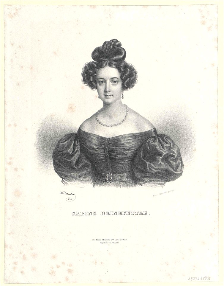 Sabine Heinefetter (1809–1872) 1830 by Josef Kriehuber (1800–1876) OeNB 9275210