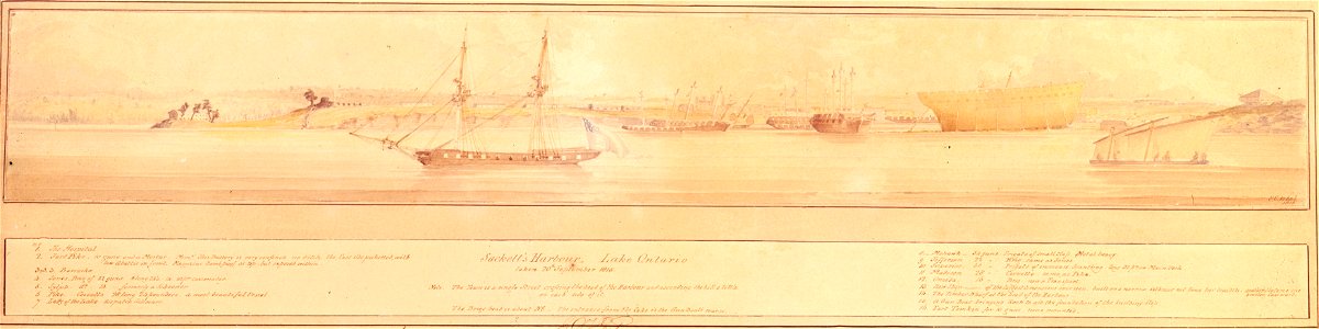 Sackett's Harbour, Lake Ontario taken 20th September 1815