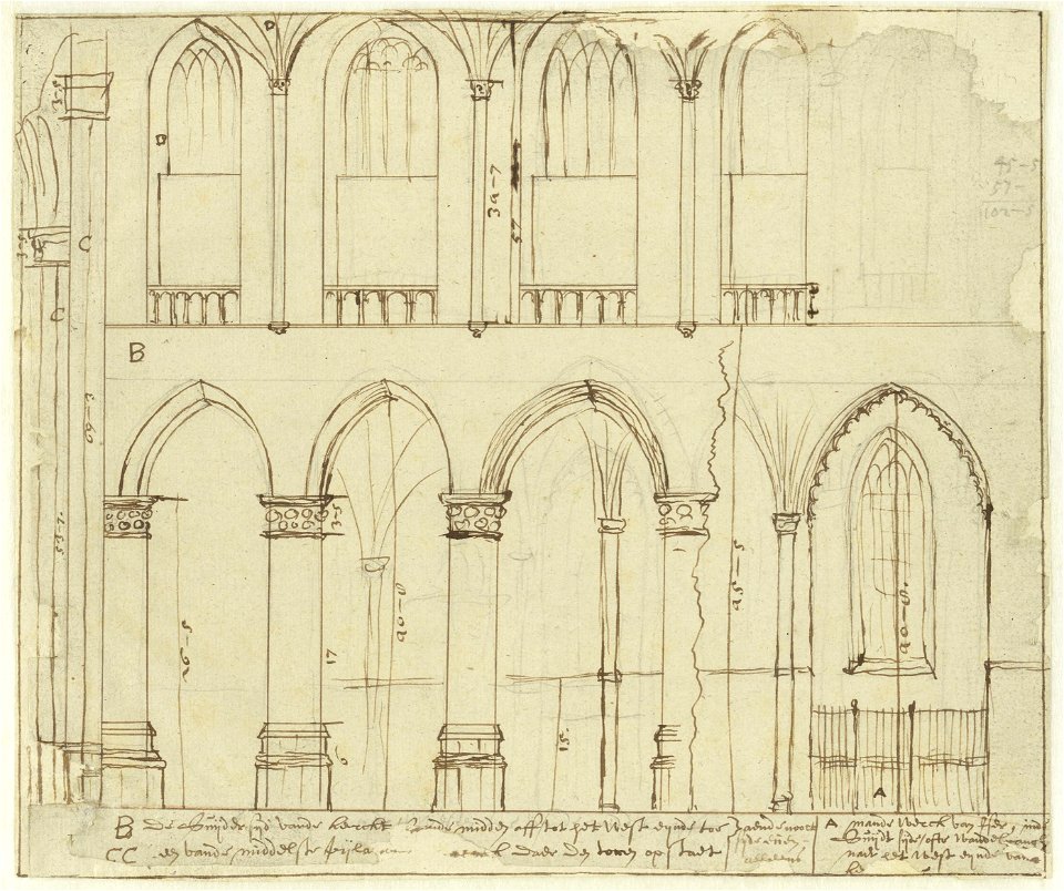 Saenredam - Gegevens cataloguskaartje, 1635, NL-HlmNHA 53000448 recto