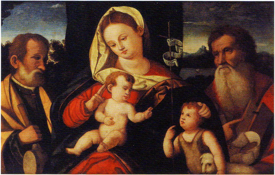 Sacra famiglia con san girolamo (andrea previtali)