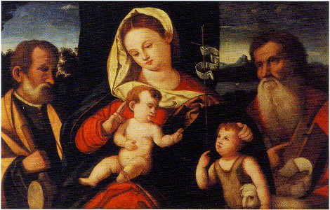 Sacra famiglia con san girolamo (andrea previtali)