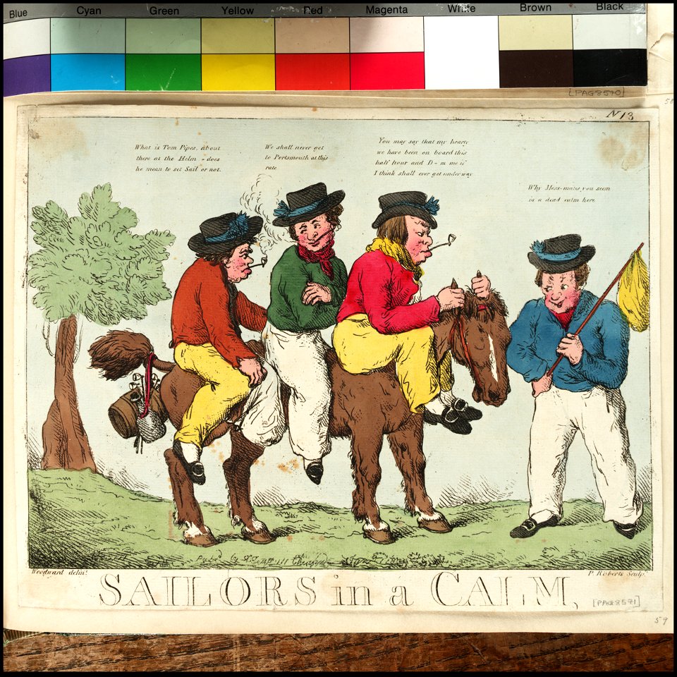 Sailors in a calm (caricature) RMG PX8571