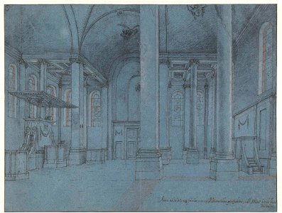 Saenredam - View of the Interior of the Nieuwe Kerk, Haarlem, Seen from the East End of the North Aisle Looking West, RP-T-1902-A-4568