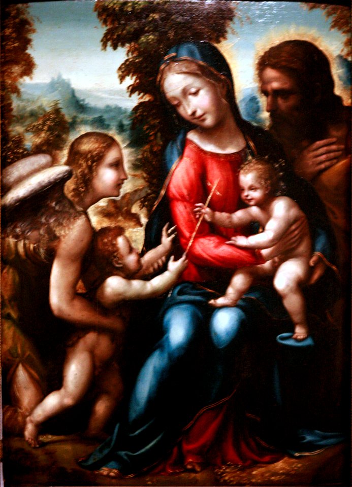 Saint family with Saint John the Baptist and angel-Giovan Antonio Bazzi mg 9967