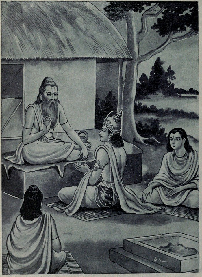 Sage Vashista gives guidance to King Karalajanaka