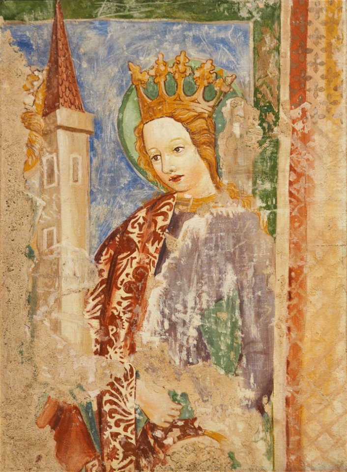 Saint Barbara (National Gallery of Slovenia, copy of church fresco from 1453)