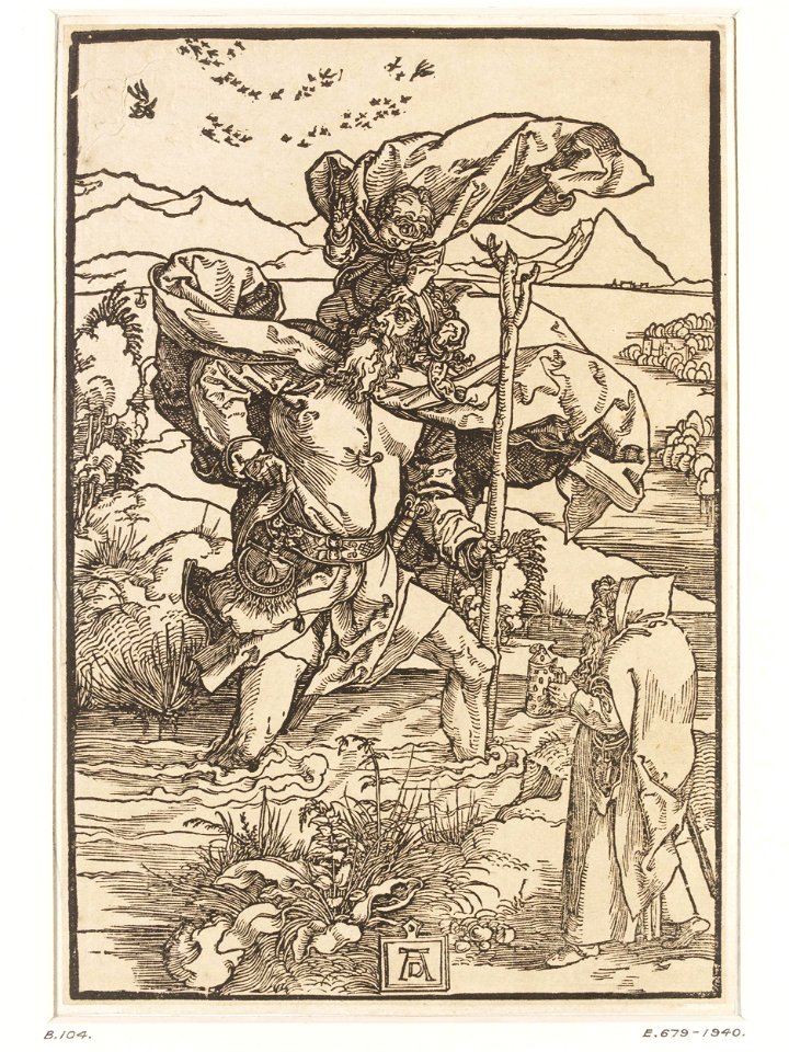 Saint Christopher by Albrecht Dürer- V&A - E.679-1940