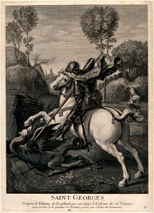 Saint George. Engraving by N. de Larmessin after Raphael. Wellcome V0032150