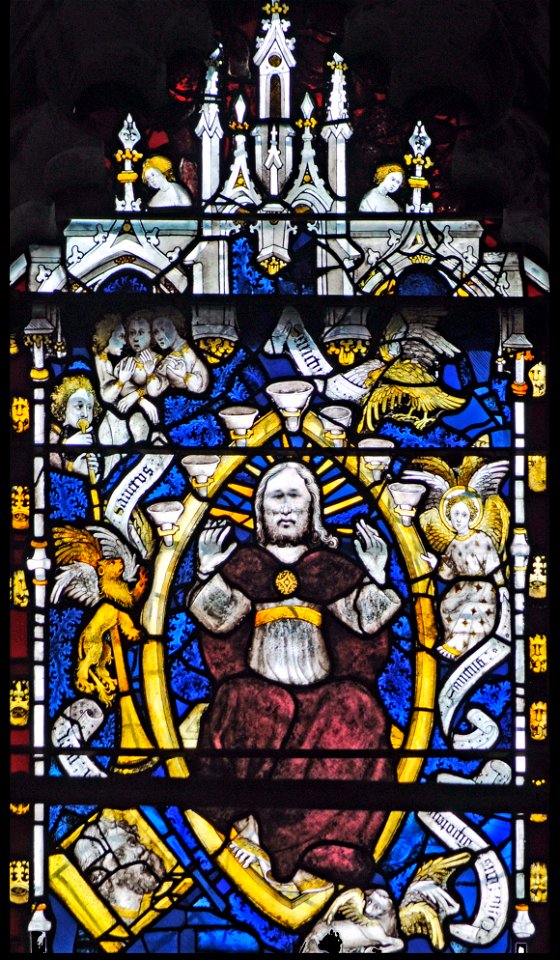 Saint John glimpses God in Majesty (full), York Minster