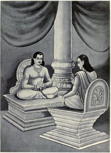 Sage Panchashika preaching King Janaka