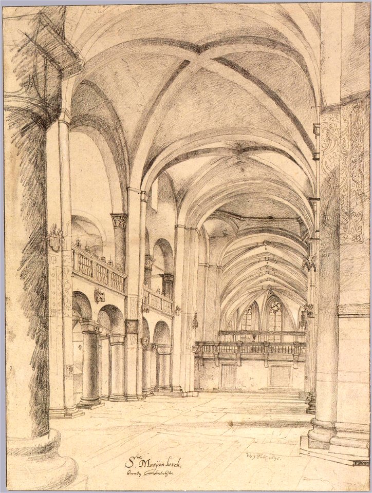 Saenredam - S.te Marijen kerck, binnen utrecht, 1636, inv. nr. RSA 525
