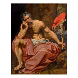 SAINT JEROME . Free illustration for personal and commercial use.