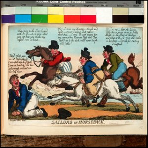 Sailors on Horseback (caricature) RMG PX8619