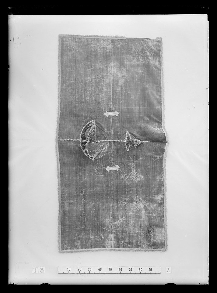 Sadeltäcke, Portugal ca 1650. Blå sammet - Livrustkammaren - 17748