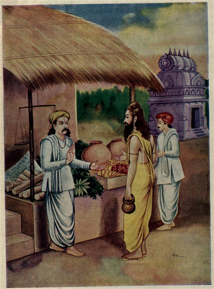 Sage Jajali is honoured by the Vaishya Tuladhara