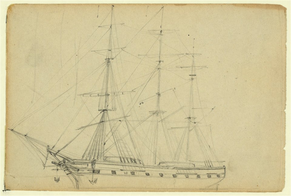 Sailing ship with three masts LCCN2004660174