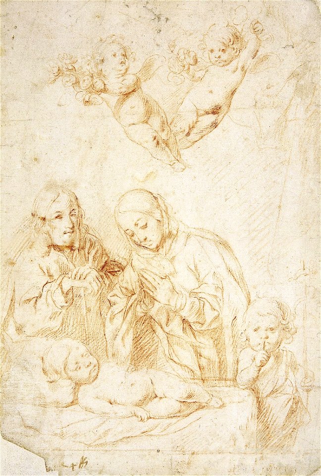 Sagrada Familia con San Juanito - Antonio del Castillo