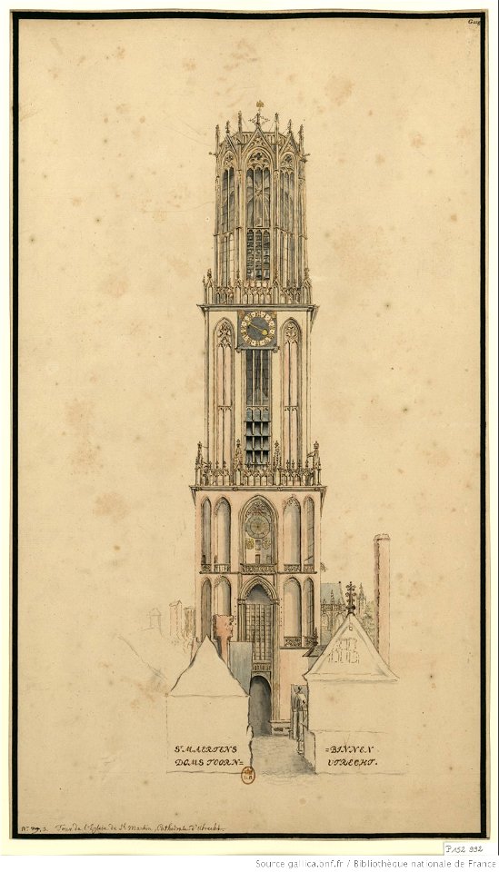 Saenredam - Tour de l'église Saint-Martin, cathédrale d'Utrecht, btv1b6904016z, 1636
