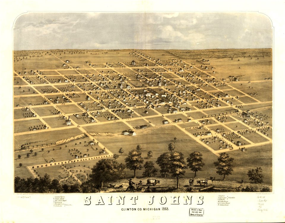 Saint Johns, Clinton Co., Michigan 1868. LOC 73693447