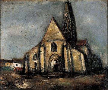 Saeki Yuzo - Church／Alley in Paris - Google Art Project