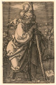Saint Christopher facing left) - AD (monogram) LCCN2015650867