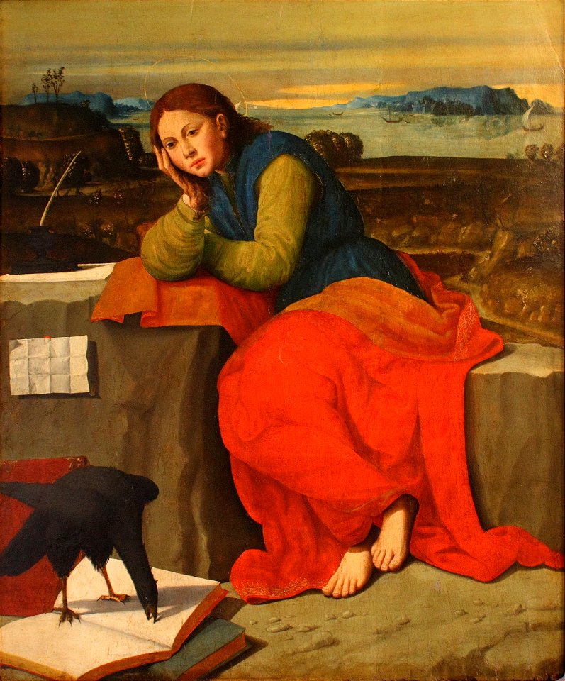 Saint John at Patmos by Caroto (Prague)