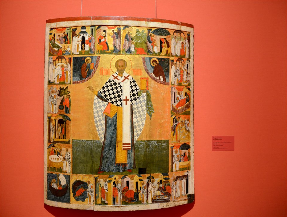 Saint Nicholas of Zaraysk with 20 scenes from his life - The National Gallery (Nasjonalgalleriet) (29252838814)