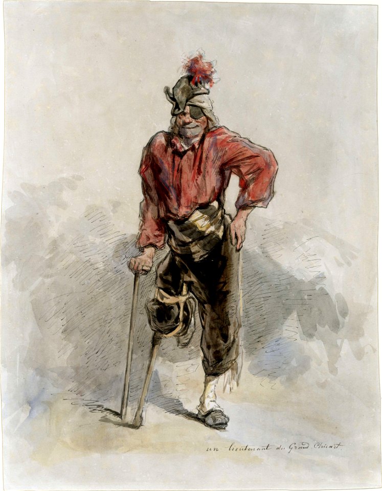 Sailor with a wooden leg drawing by Paul Gavarni