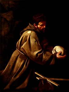Saint Francis in Prayer-Caravaggio (c.1606)
