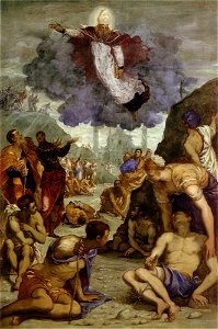 Saint Augustine Healing the Lame, by Tintoretto. Free illustration for personal and commercial use.
