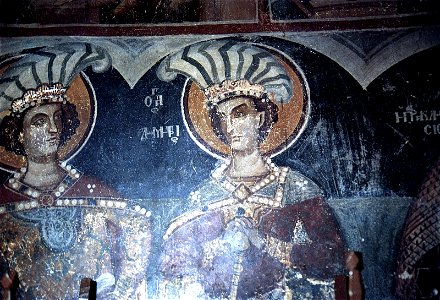 Saint Nicolas of Eupraxia Church in Kastoria Saint George and Saint Demtrius Fresco, 1485 - 1486