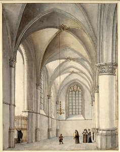 Saenredam - Innenansicht des südlichen Seitenschiffes von St. Bavo in Haarlem, 8565