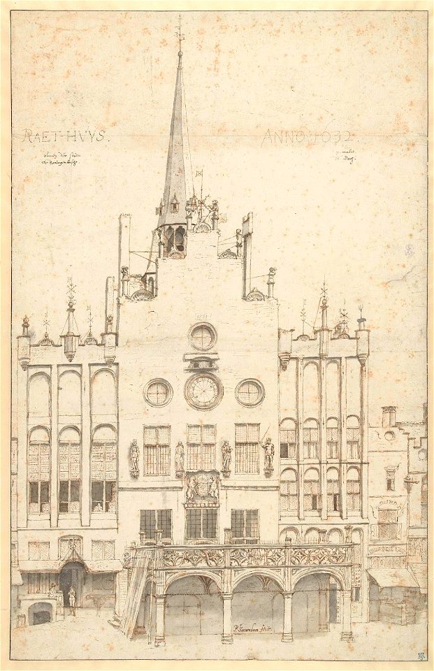 Saenredam - View of the Town Hall, 's-Hertogenbosch, RP-T-1898-A-3657
