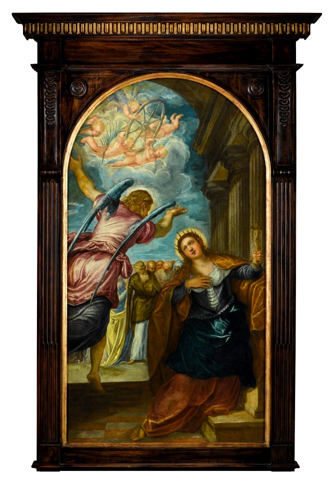 Saint Catherine and angel by Tintoretto (D.Bowie's collection)