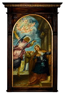 Saint Catherine and angel by Tintoretto (D.Bowie's collection)